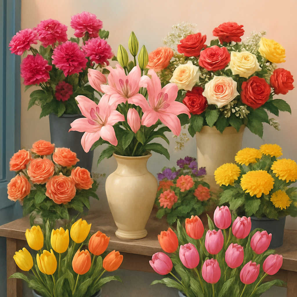 Vibrant flower arrangements